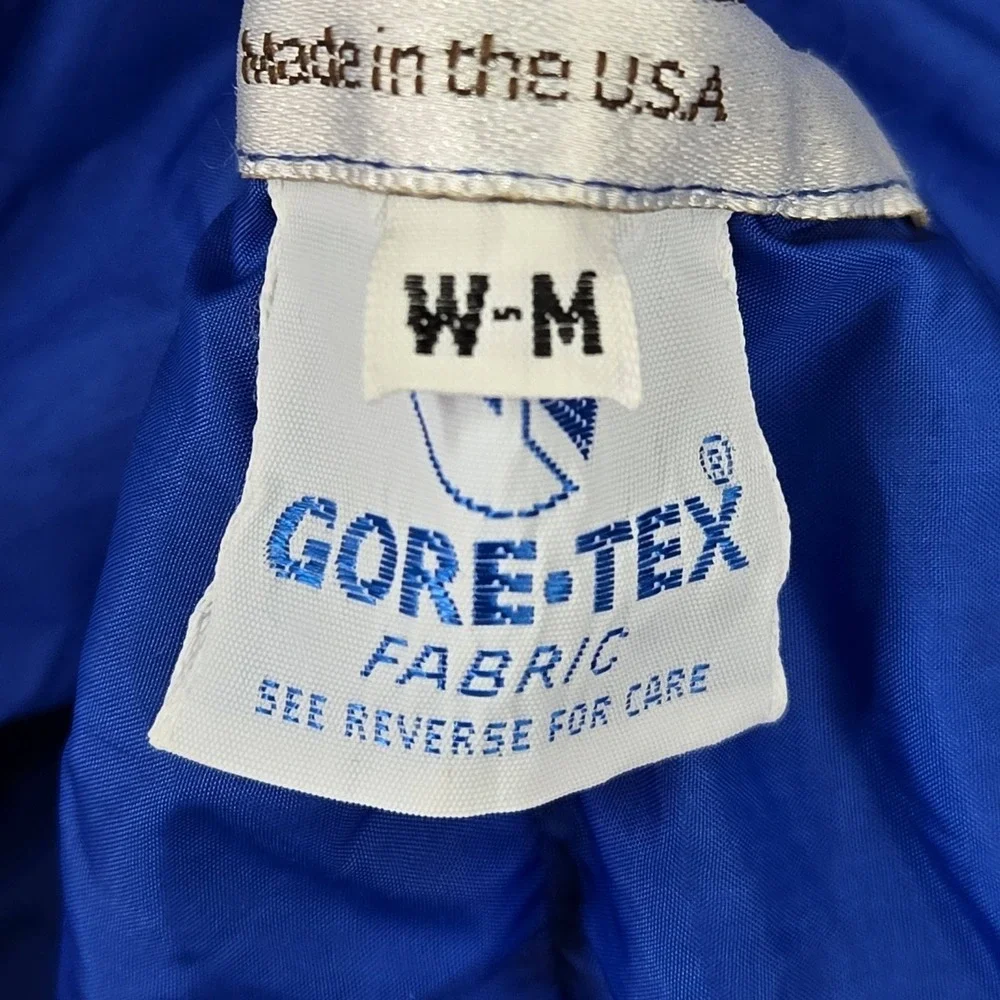 VINTAGE The North Face Men Pants W-M Blue Rain Goretex Outdoor 80s USA READ